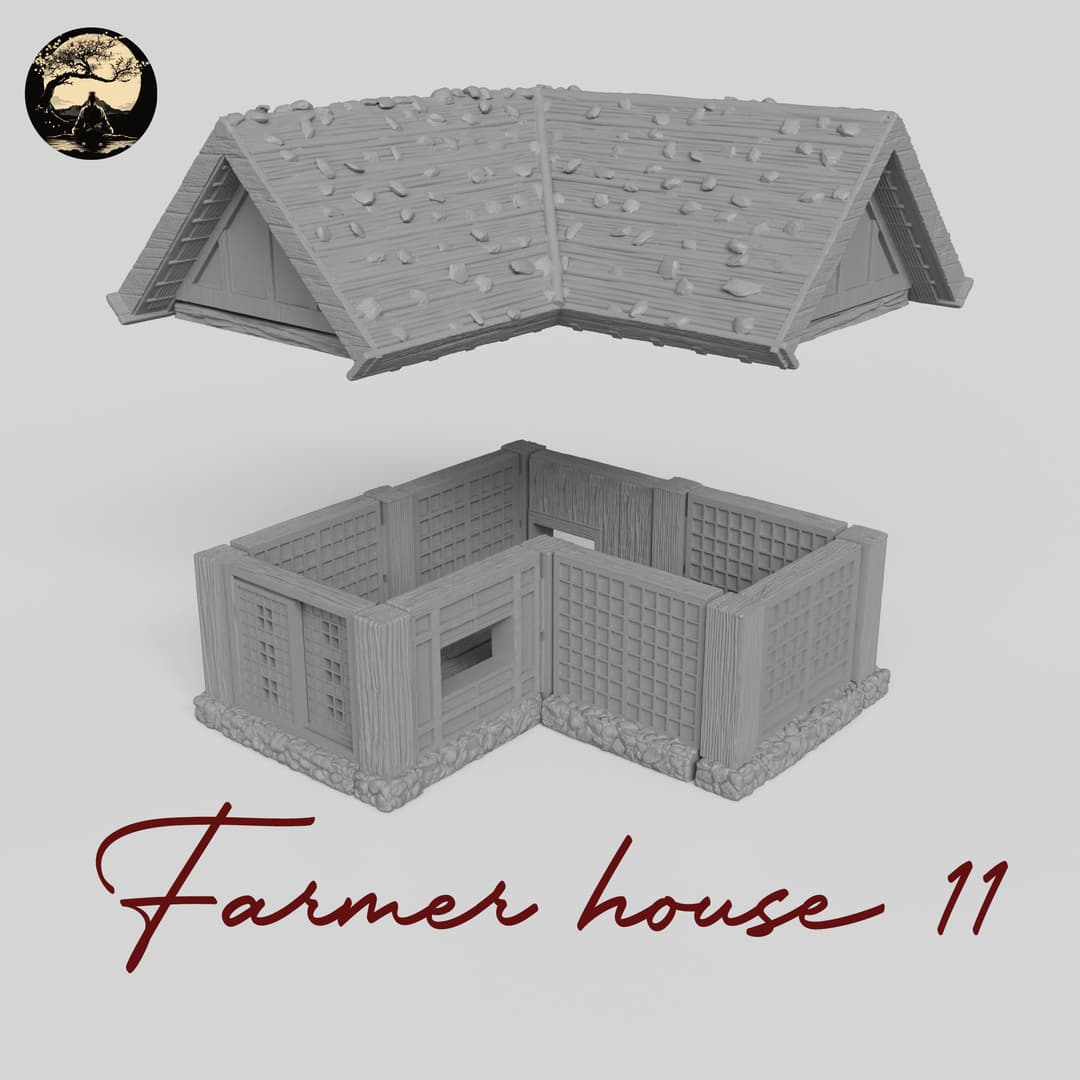 3D Printable Japanese House11 3D Printable Terrain 4 Silent Ronin Studios