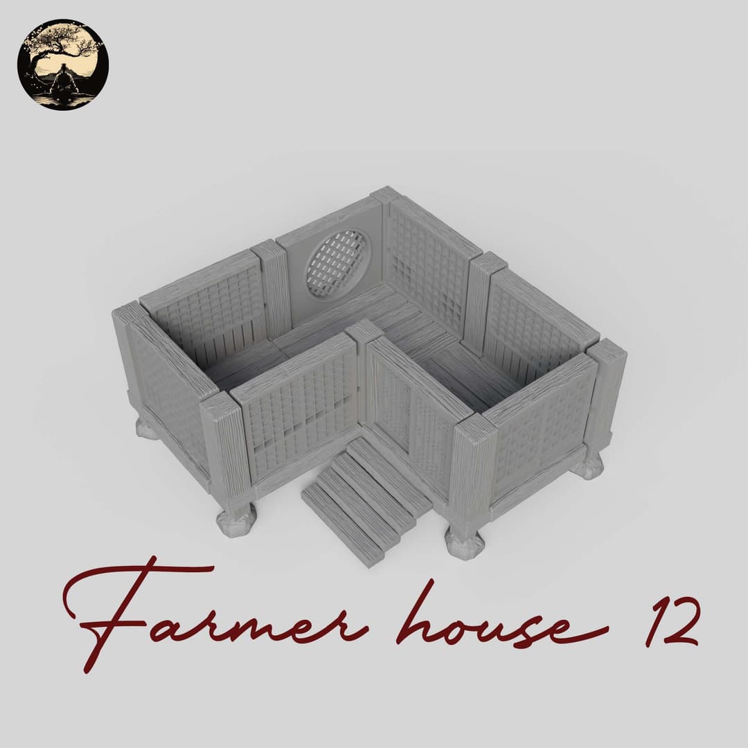 3D Printable Japanese House12 3D Printable Terrain 3 Silent Ronin Studios