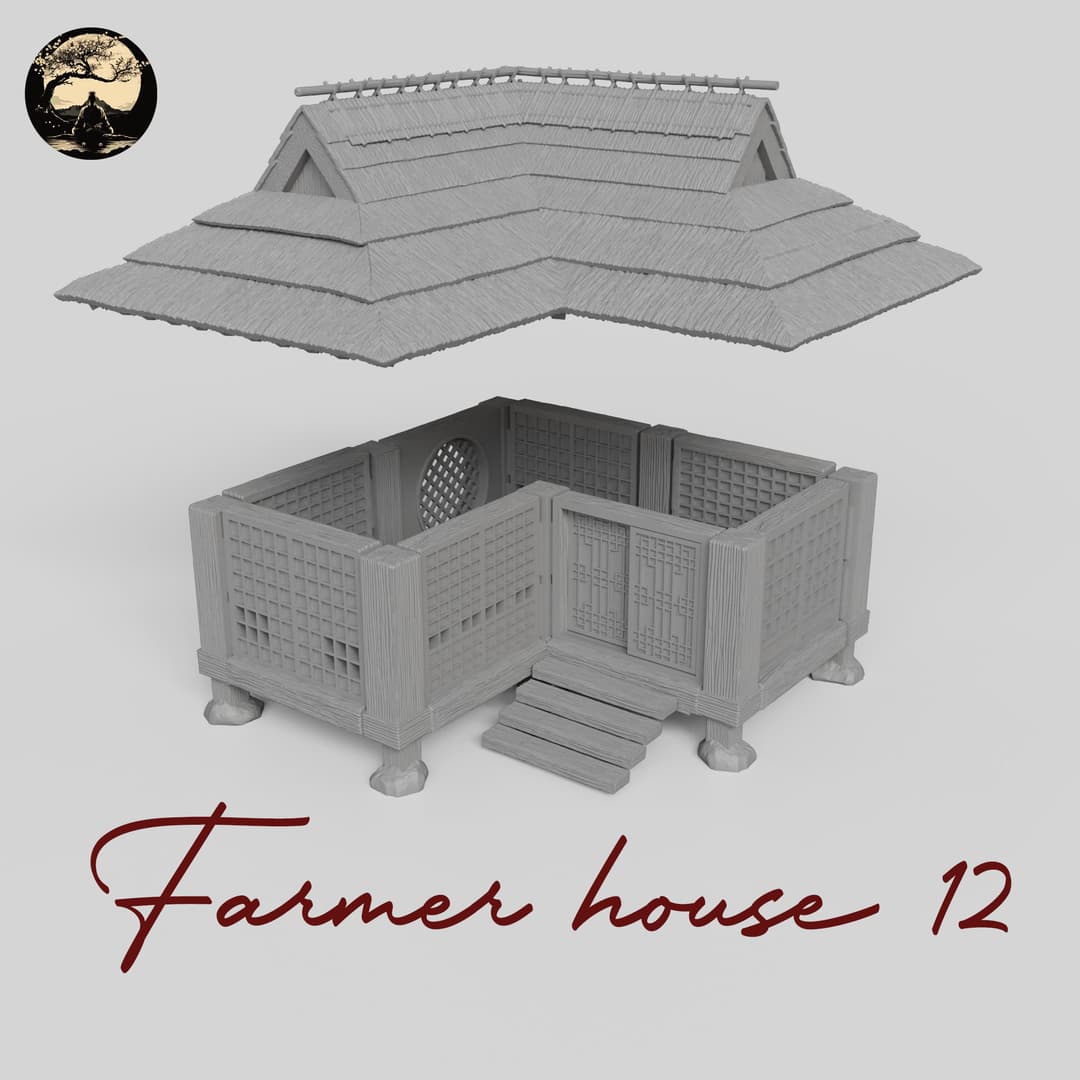 3D Printable Japanese House12 3D Printable Terrain 4 Silent Ronin Studios