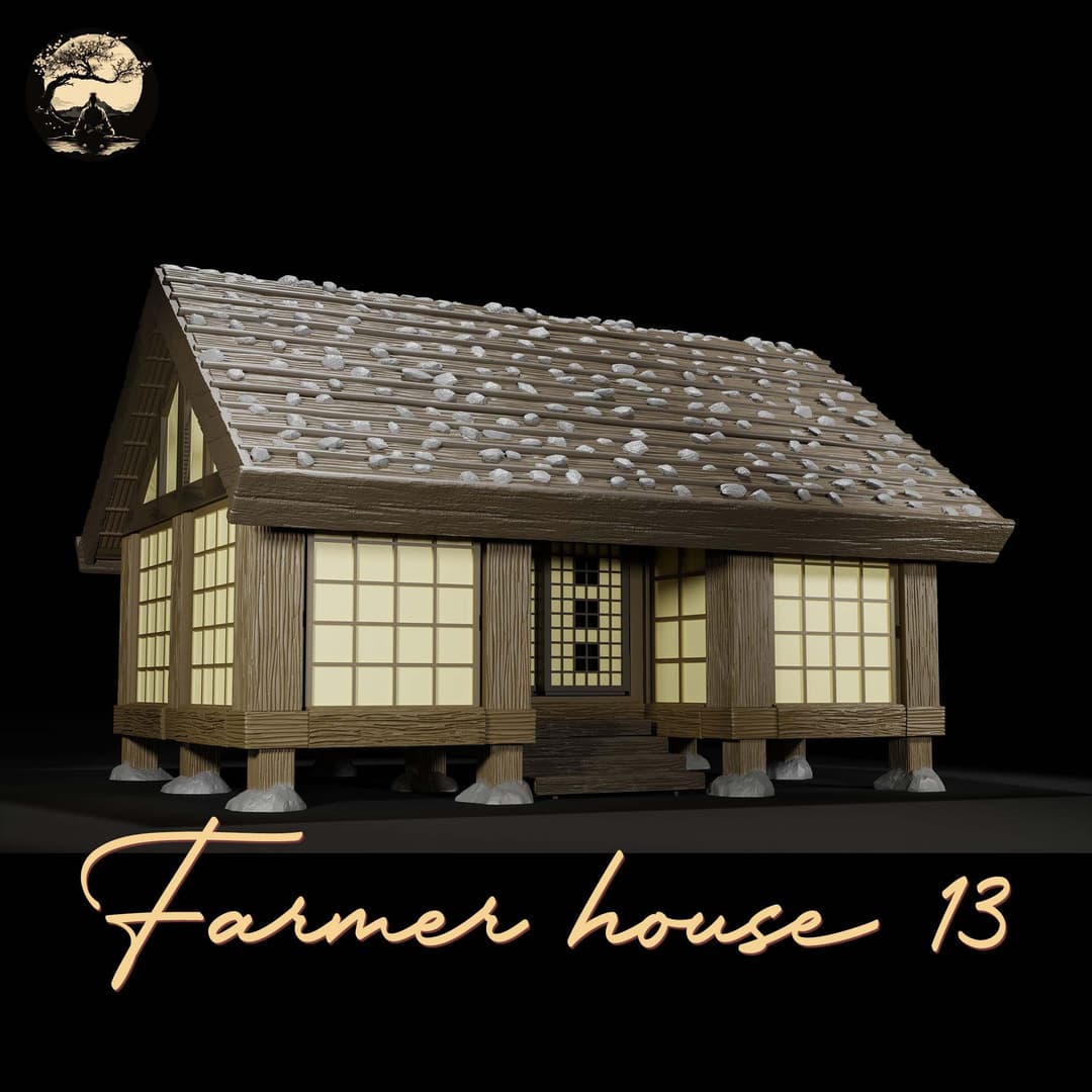 3D Printable Japanese House13 3D Printable Terrain 0 Silent Ronin Studios