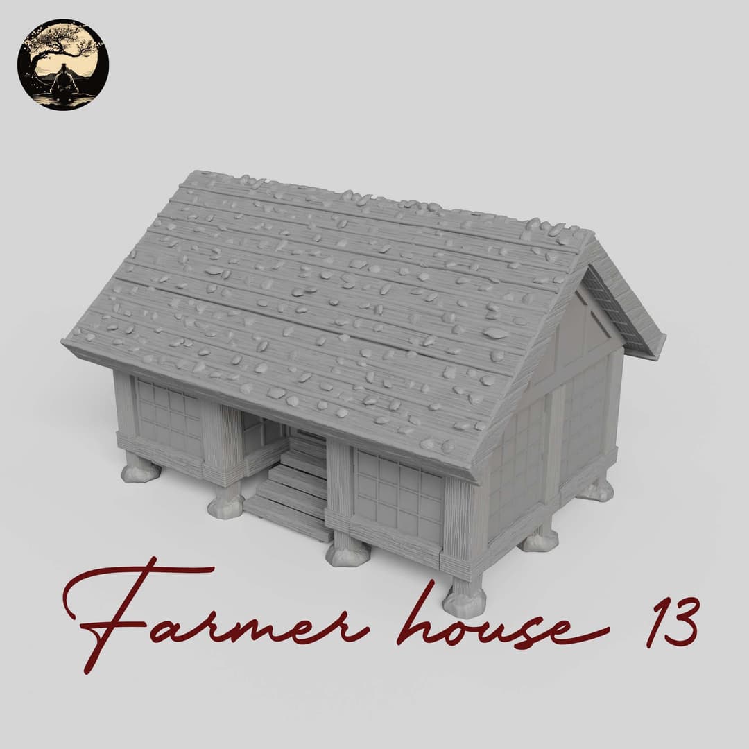 3D Printable Japanese House13 3D Printable Terrain 1 Silent Ronin Studios