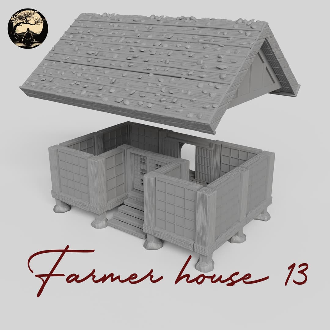 3D Printable Japanese House13 3D Printable Terrain 4 Silent Ronin Studios