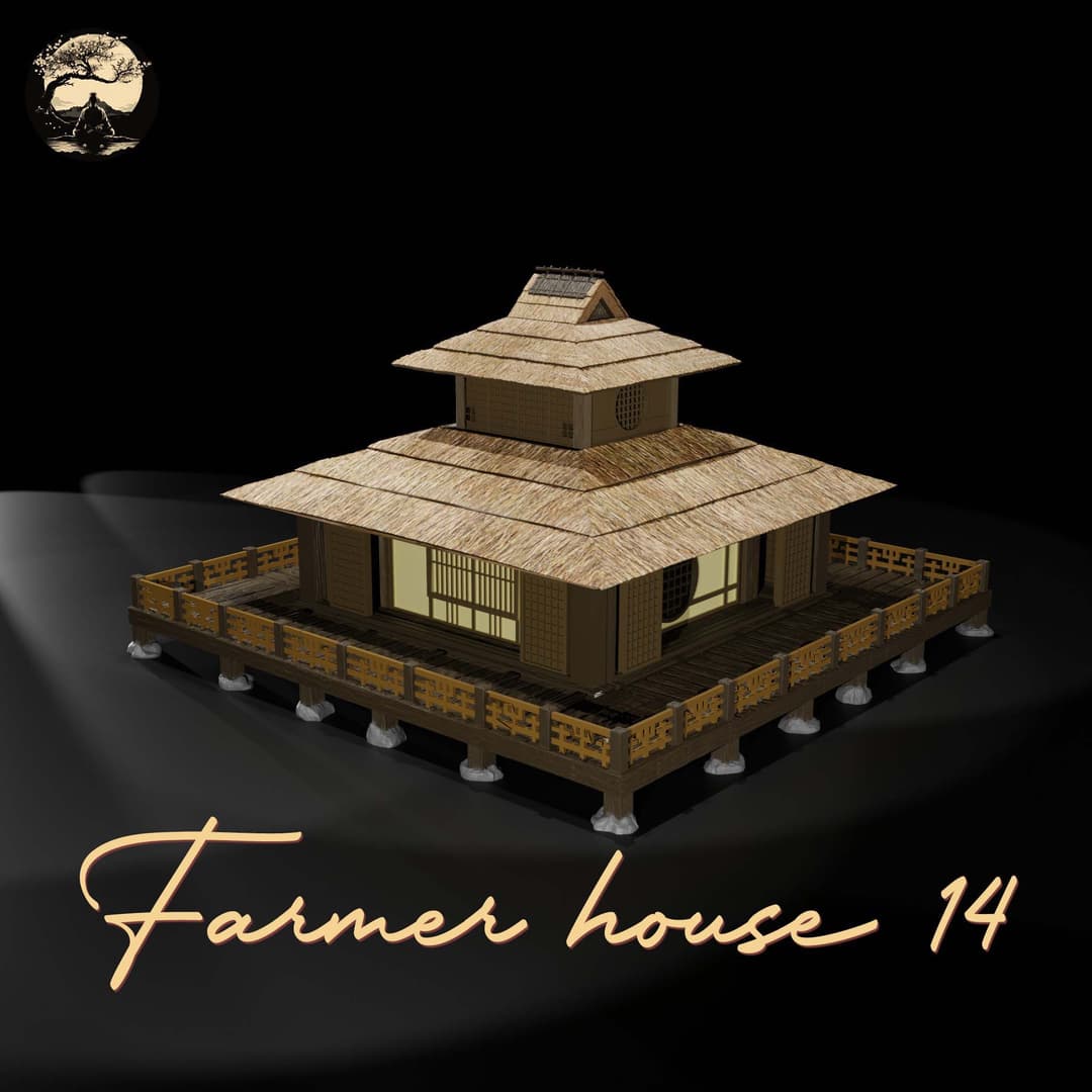 3D Printable Japanese House14 3D Printable Terrain 1 Silent Ronin Studios