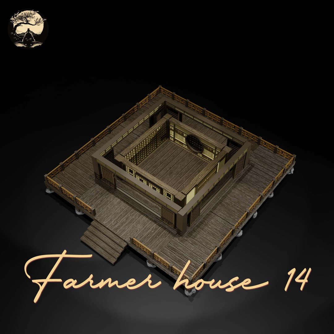 3D Printable Japanese House14 3D Printable Terrain 2 Silent Ronin Studios