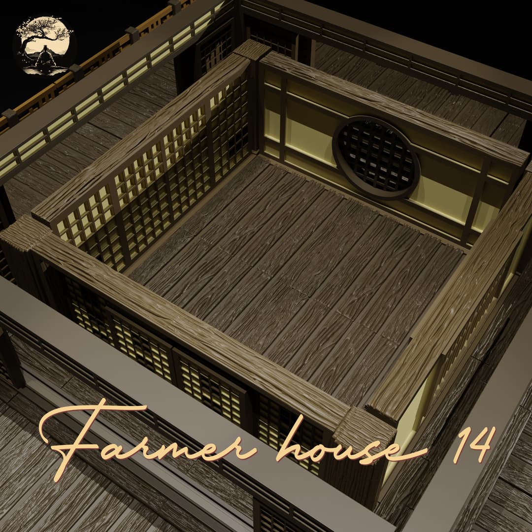 3D Printable Japanese House14 3D Printable Terrain 3 Silent Ronin Studios