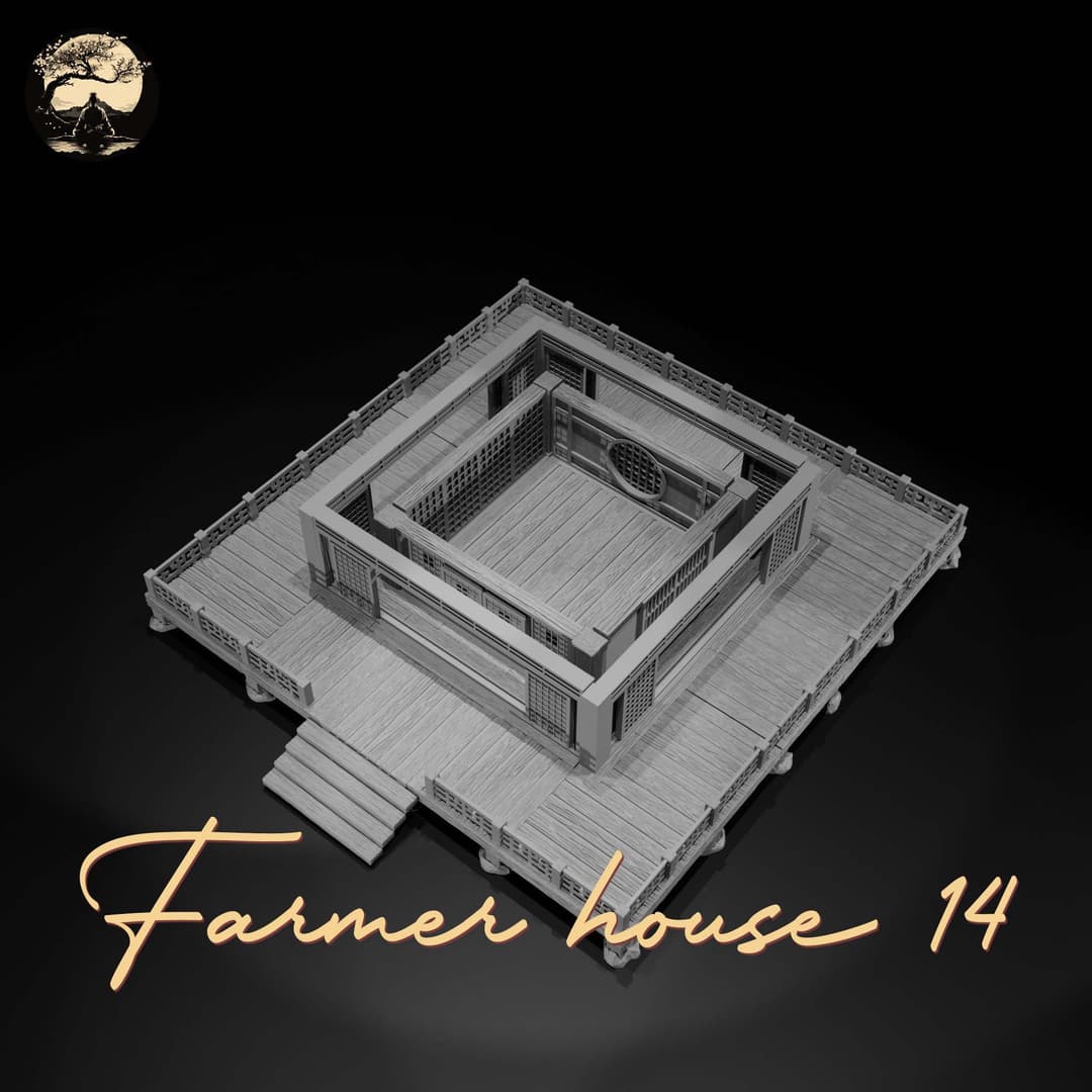 3D Printable Japanese House14 3D Printable Terrain 5 Silent Ronin Studios