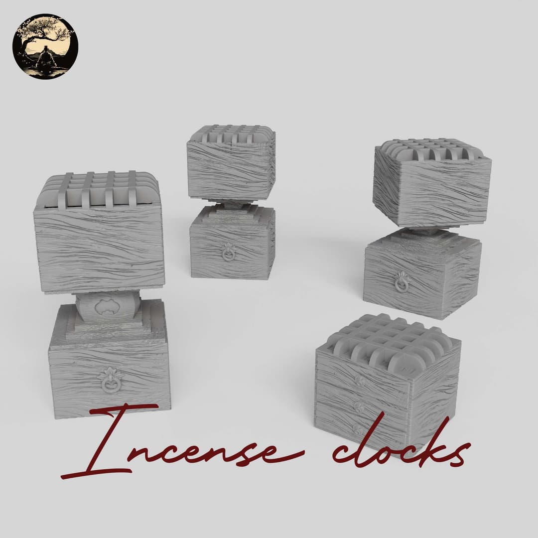 3D Printable Japanese Incense Clocks 3D Printable Terrain 2 Silent Ronin Studios