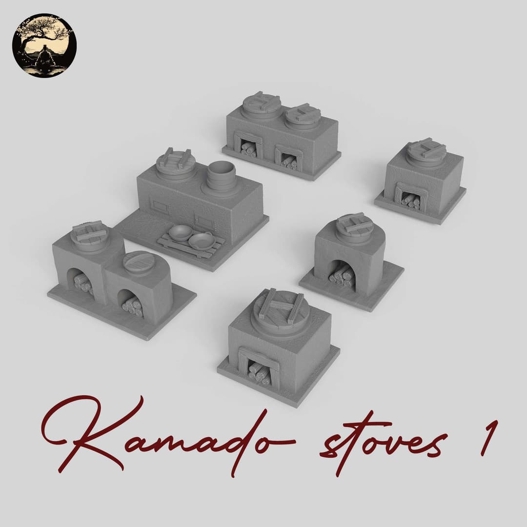 3D Printable Japanese Kamado Stoves 1 3D Printable Terrain 0 Silent Ronin Studios