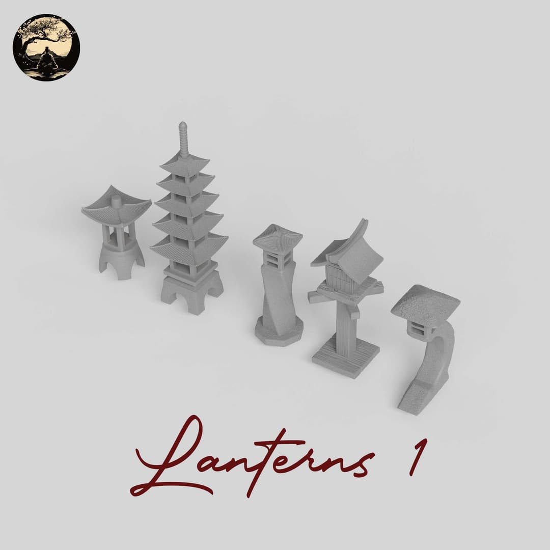 3D Printable Japanese Lanterns 1 3D Printable Terrain 1 Silent Ronin Studios