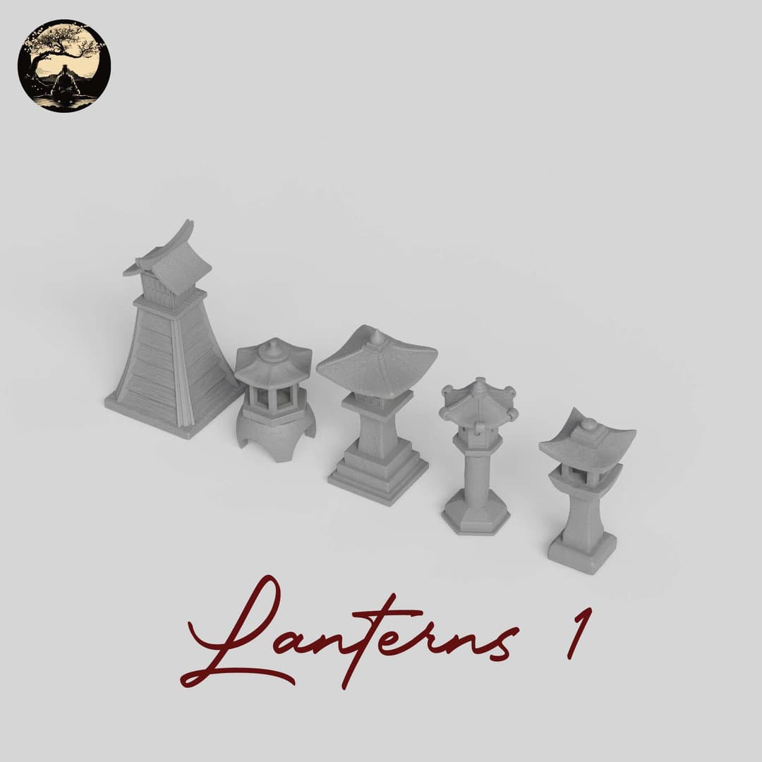 3D Printable Japanese Lanterns 1 3D Printable Terrain 2 Silent Ronin Studios