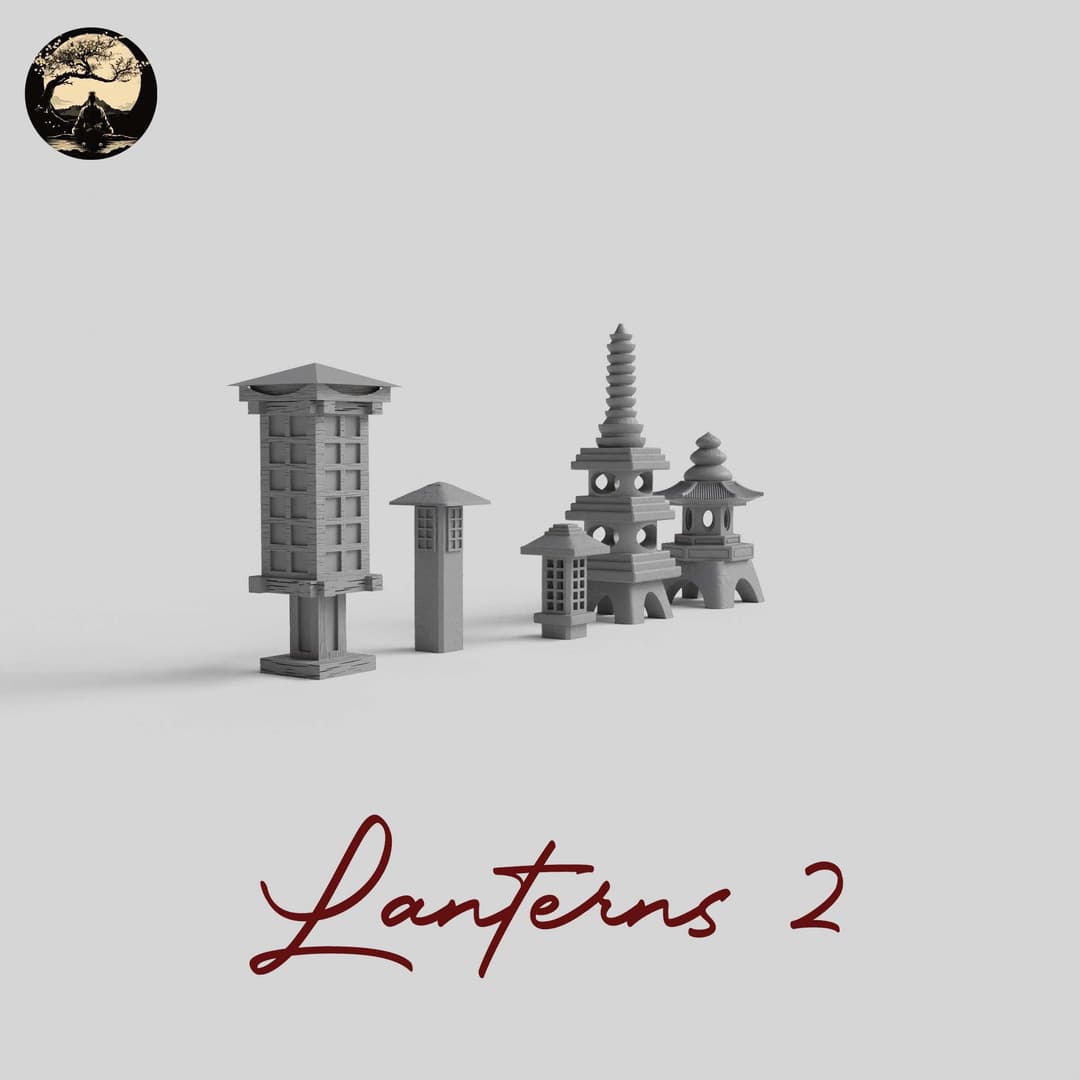 3D Printable Japanese Lanterns 2 3D Printable Terrain 1 Silent Ronin Studios