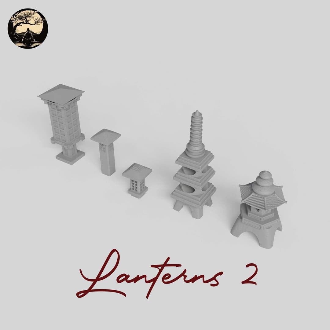 3D Printable Japanese Lanterns 2 3D Printable Terrain 3 Silent Ronin Studios