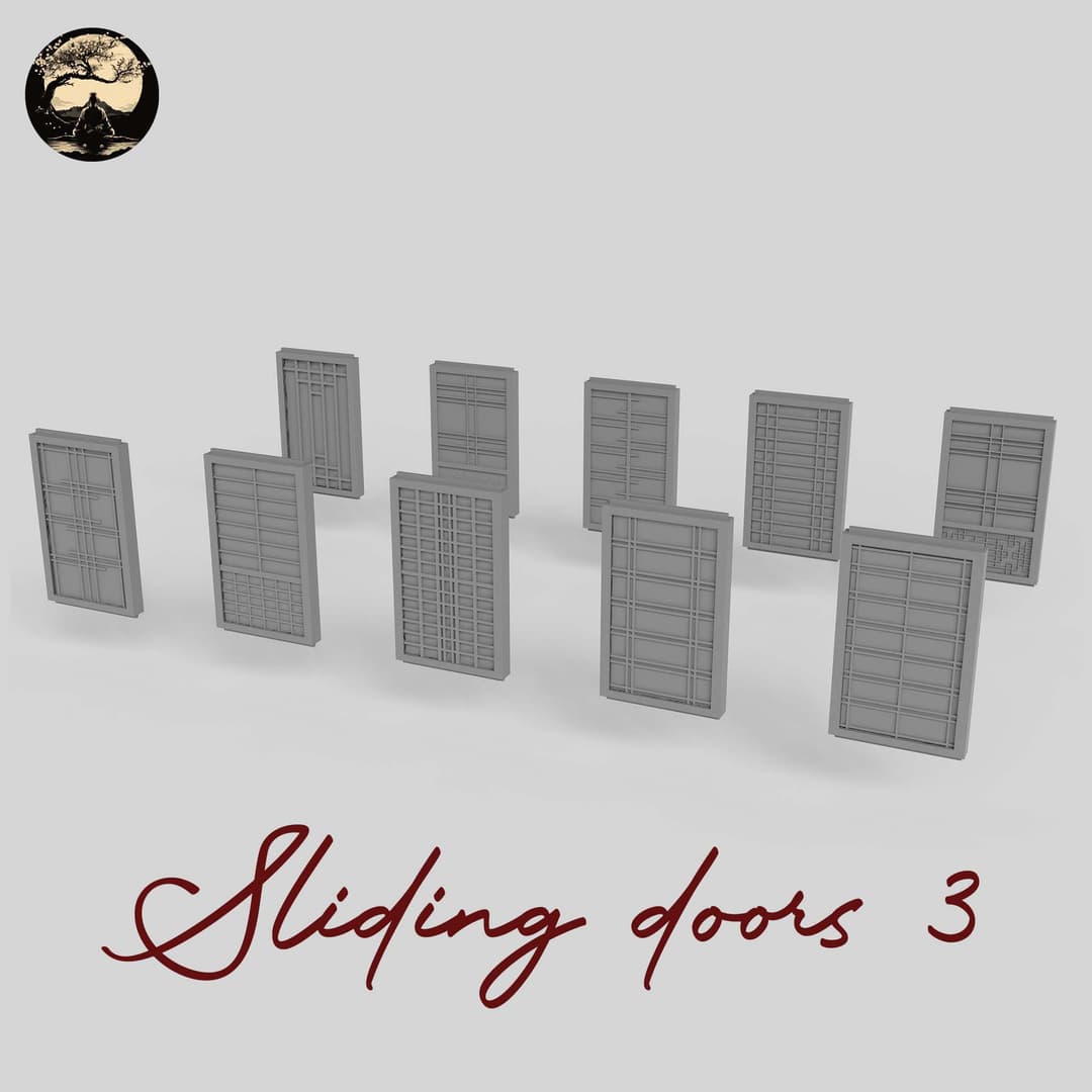 3D Printable Japanese Sliding Doors 3 3D Printable Terrain 0 Silent Ronin Studios