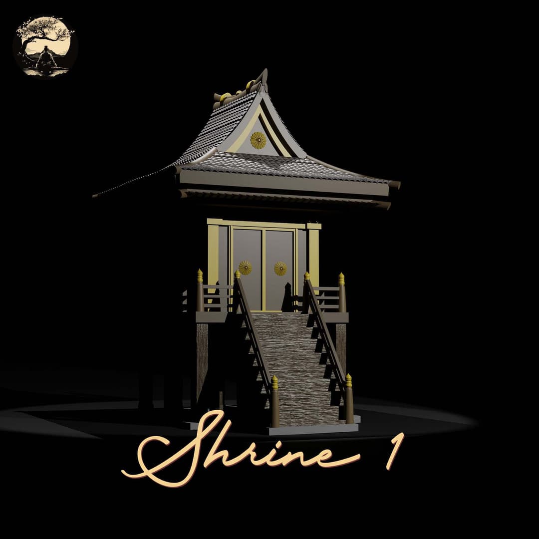 3D Printable Japanese Sm1 Shrine 3D Printable Terrain 0 Silent Ronin Studios