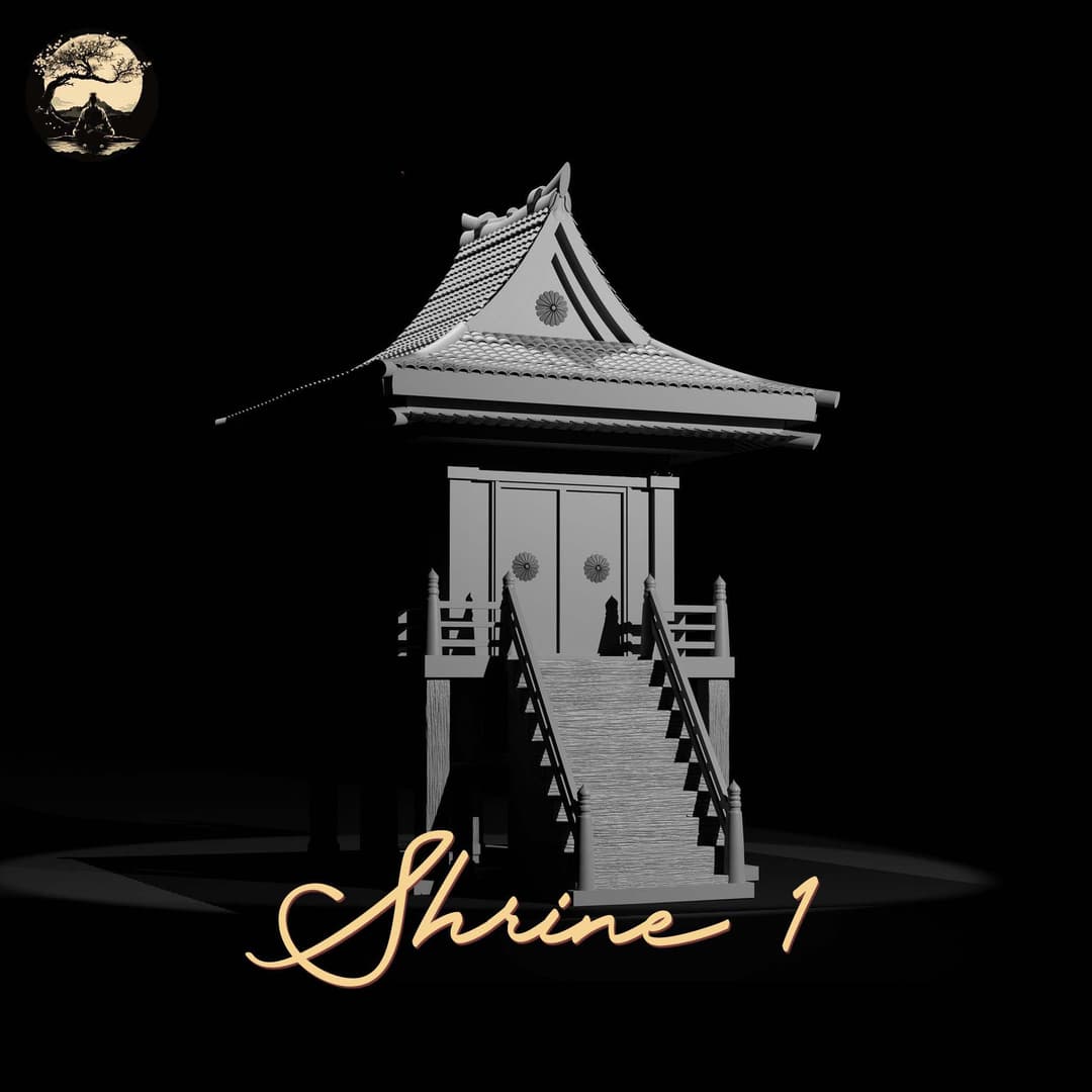 3D Printable Japanese Sm1 Shrine 3D Printable Terrain 1 Silent Ronin Studios