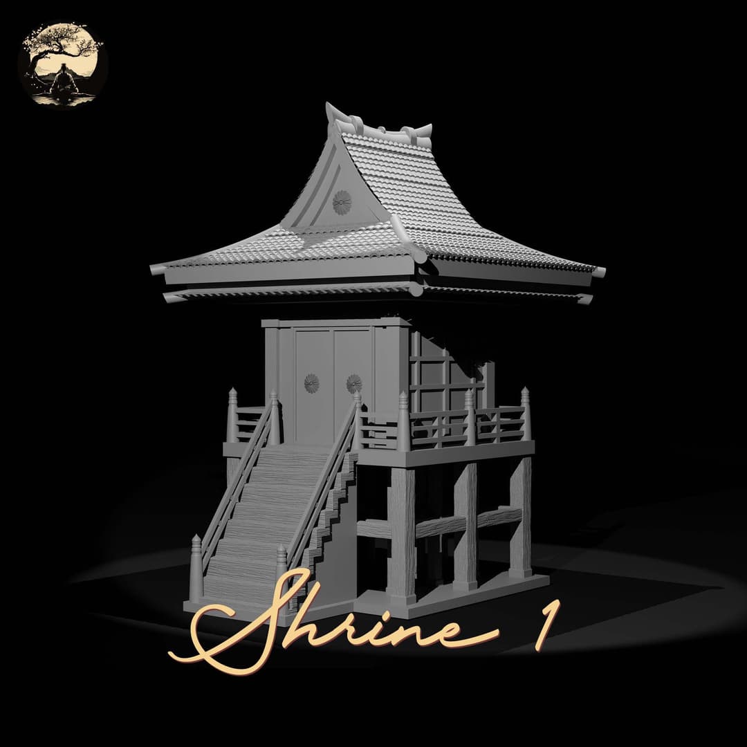 3D Printable Japanese Sm1 Shrine 3D Printable Terrain 3 Silent Ronin Studios