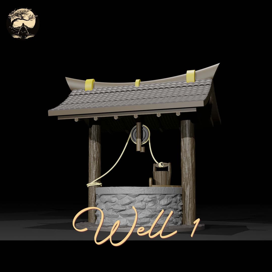 3D Printable Japanese Sm1 Well 3D Printable Terrain 0 Silent Ronin Studios