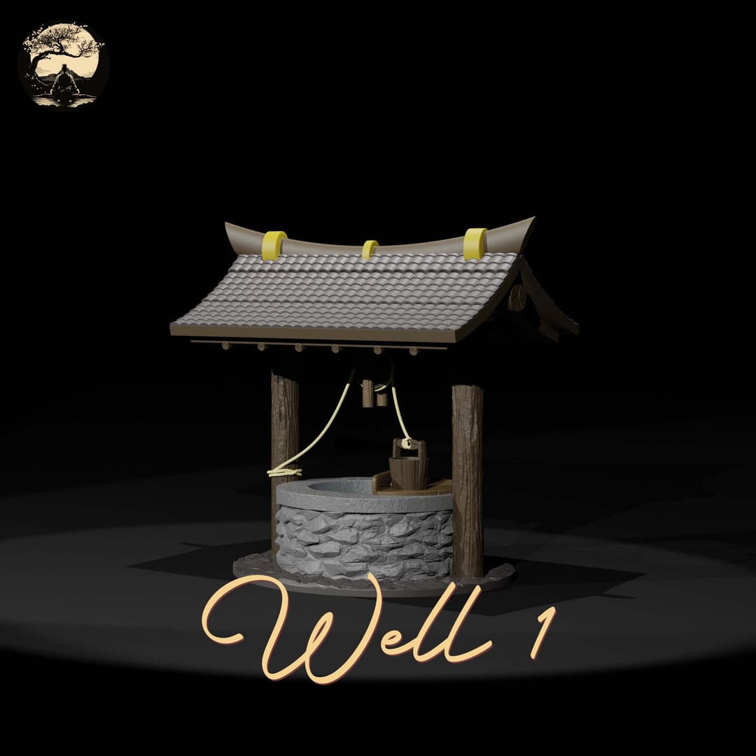 3D Printable Japanese Sm1 Well 3D Printable Terrain 1 Silent Ronin Studios