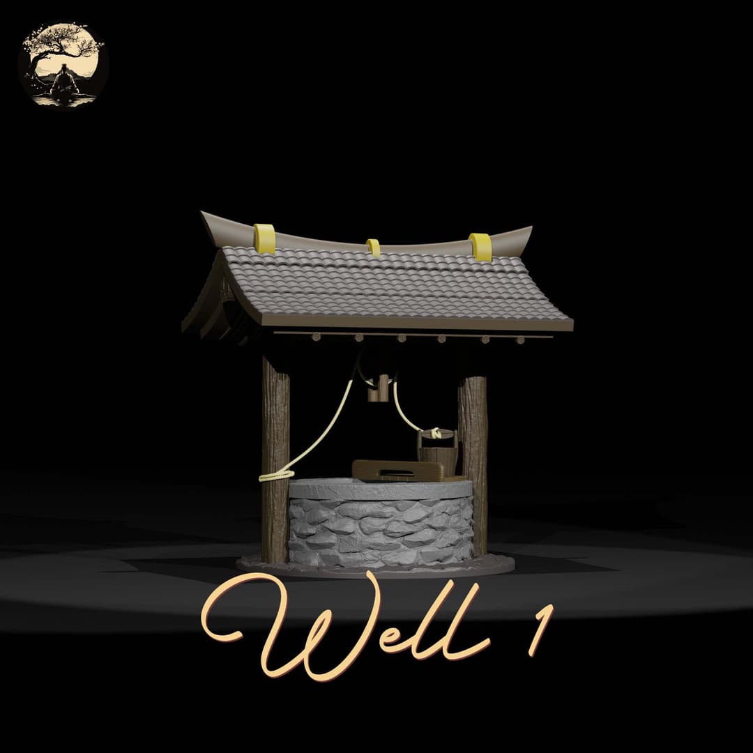 3D Printable Japanese Sm1 Well 3D Printable Terrain 2 Silent Ronin Studios