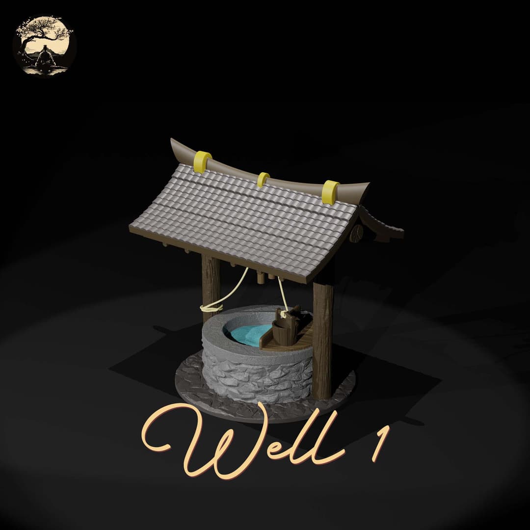 3D Printable Japanese Sm1 Well 3D Printable Terrain 3 Silent Ronin Studios