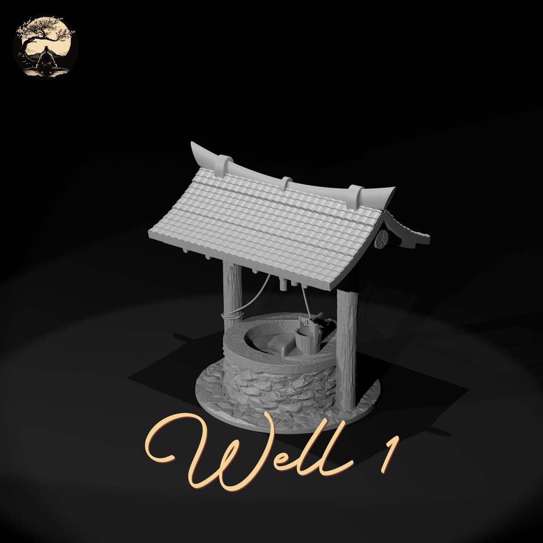 3D Printable Japanese Sm1 Well 3D Printable Terrain 7 Silent Ronin Studios