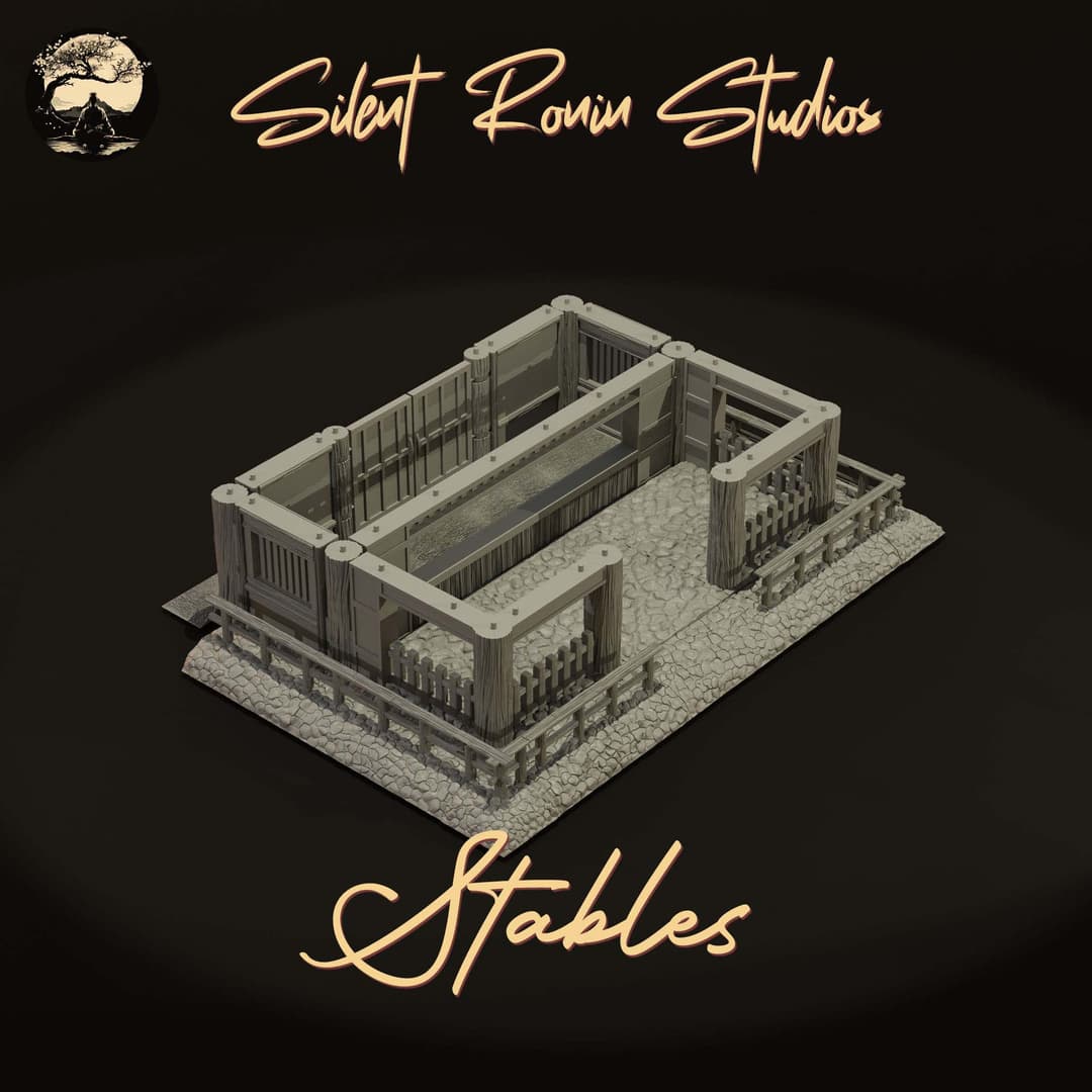 3D Printable Japanese Sm2 Stables 3D Printable Terrain 6 Silent Ronin Studios