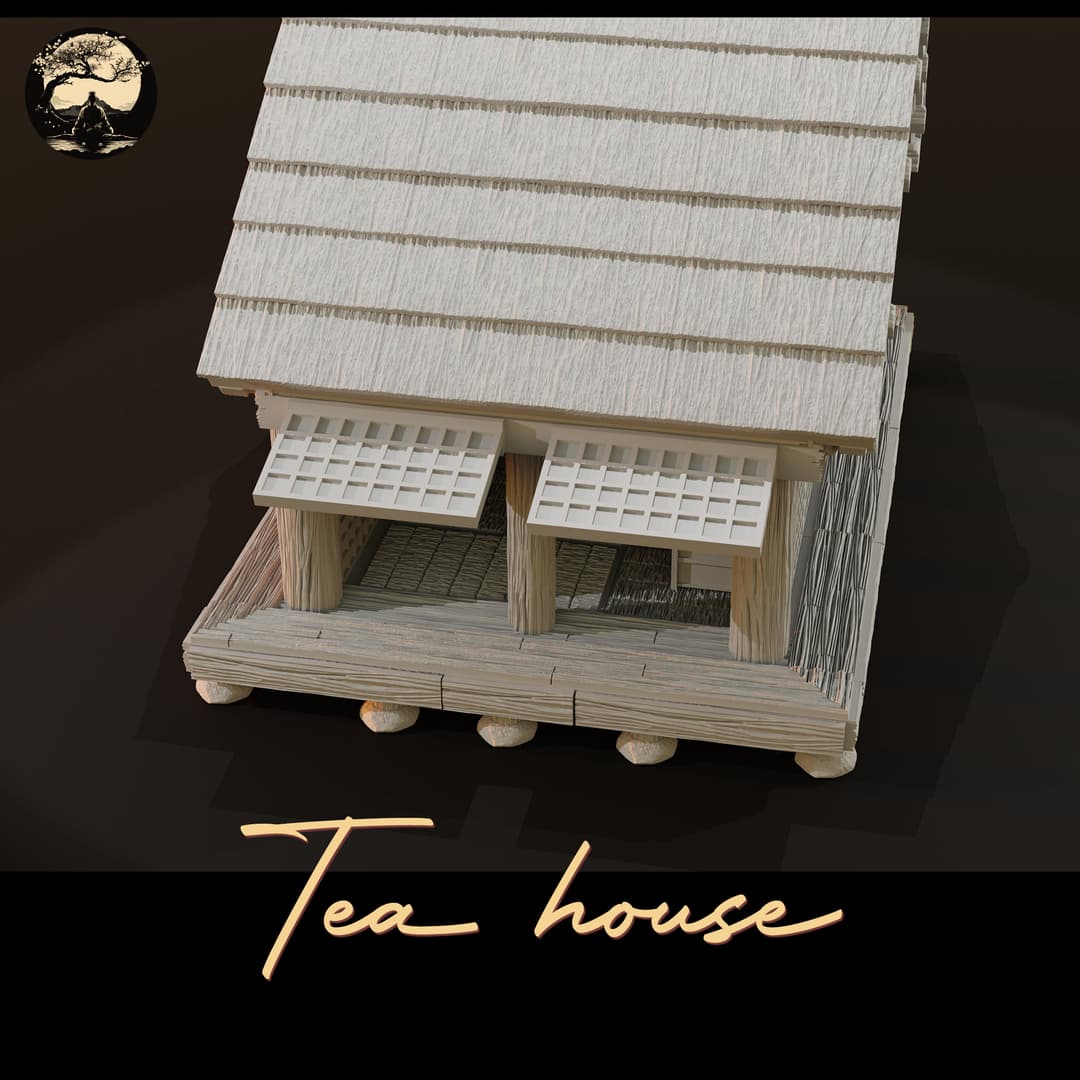 3D Printable Japanese Sm2 Tea House 3D Printable Terrain 10 Silent Ronin Studios