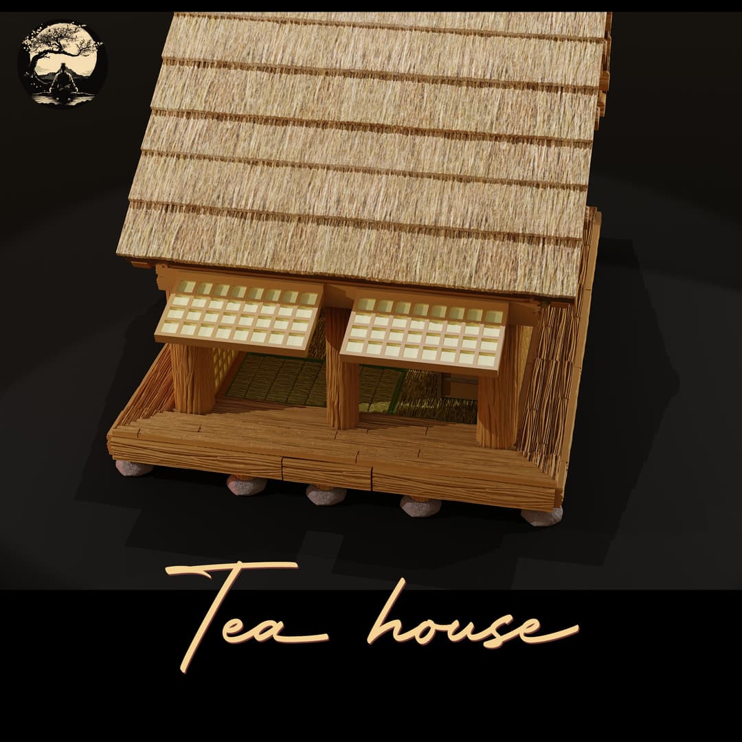 3D Printable Japanese Sm2 Tea House 3D Printable Terrain 11 Silent Ronin Studios