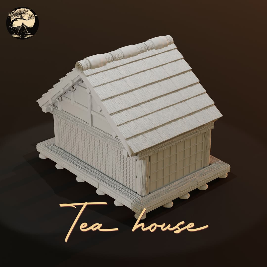 3D Printable Japanese Sm2 Tea House 3D Printable Terrain 2 Silent Ronin Studios