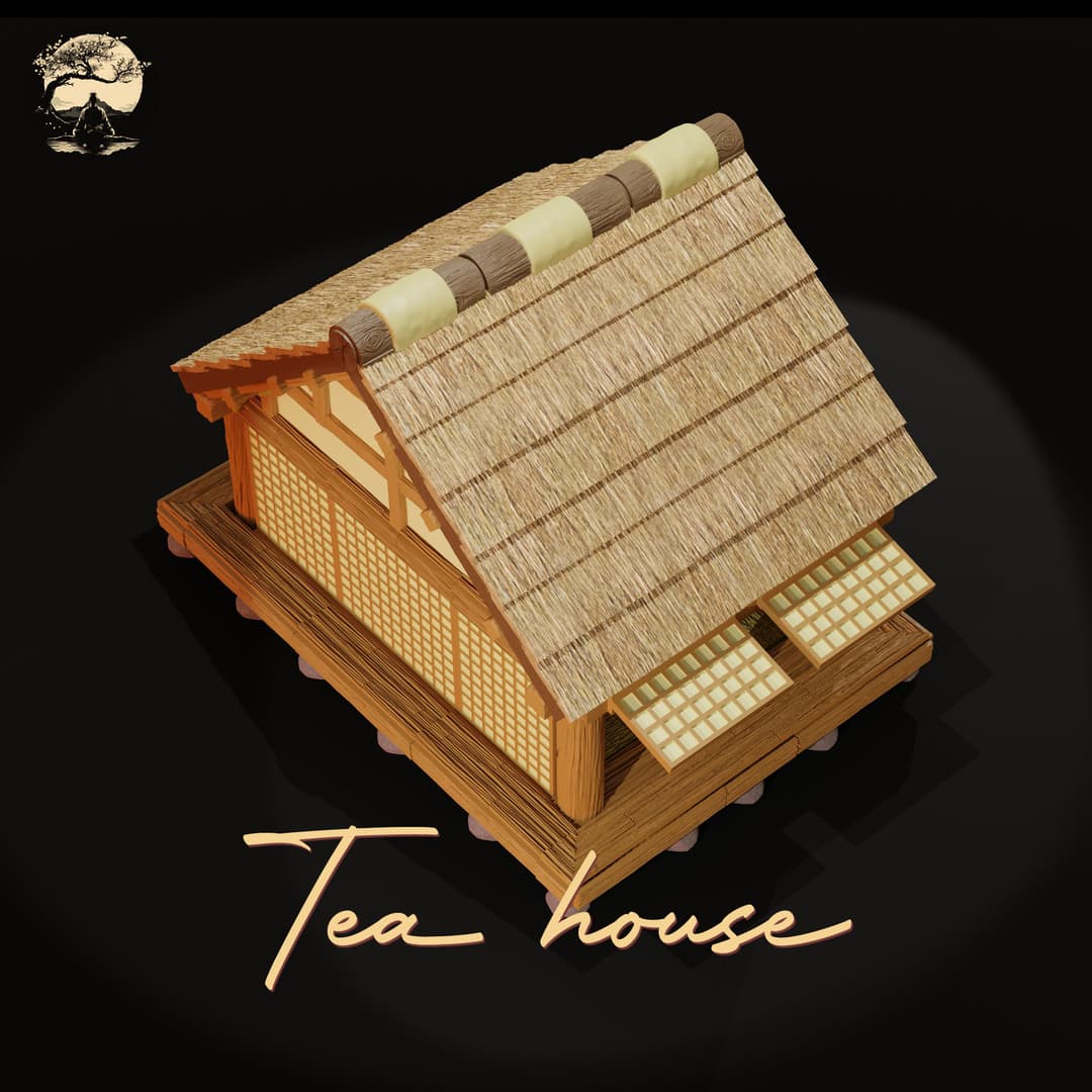 3D Printable Japanese Sm2 Tea House 3D Printable Terrain 5 Silent Ronin Studios