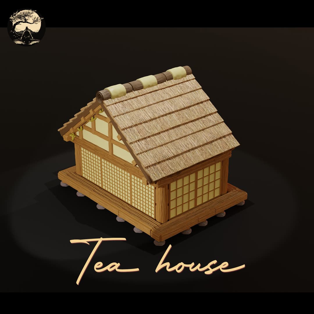 3D Printable Japanese Sm2 Tea House 3D Printable Terrain 9 Silent Ronin Studios