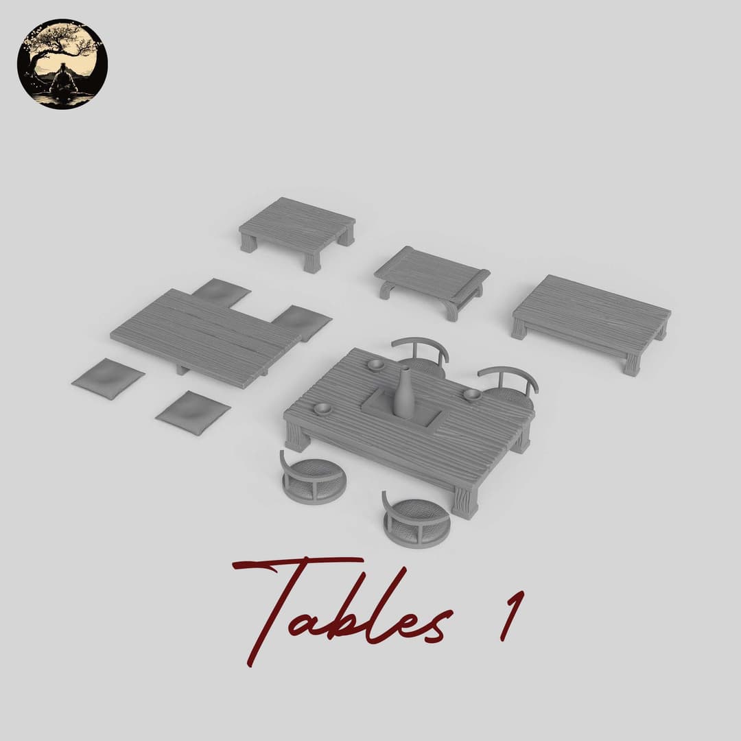 3D Printable Japanese Tables 1 3D Printable Terrain 0 Silent Ronin Studios