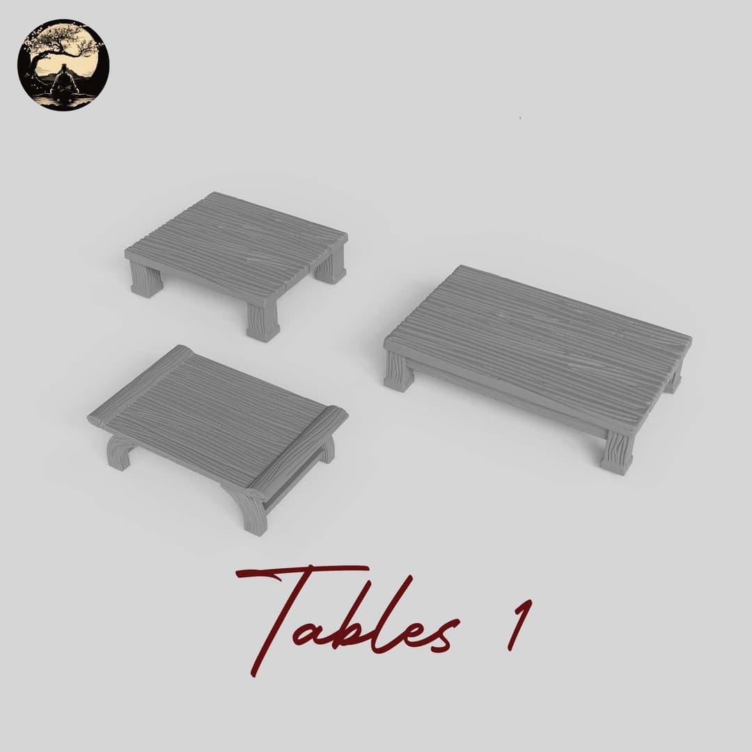 3D Printable Japanese Tables 1 3D Printable Terrain 3 Silent Ronin Studios