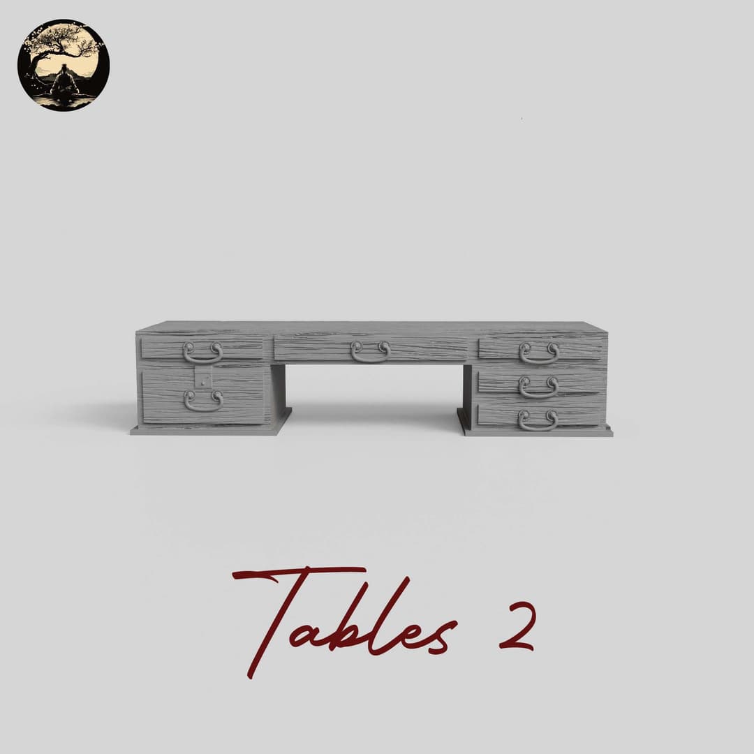 3D Printable Japanese Tables 2 3D Printable Terrain 2 Silent Ronin Studios