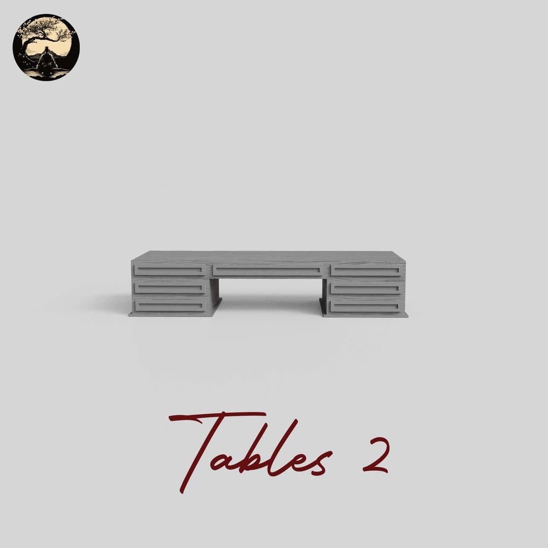 3D Printable Japanese Tables 2 3D Printable Terrain 3 Silent Ronin Studios