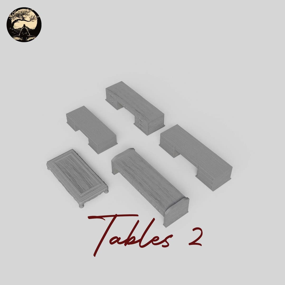 3D Printable Japanese Tables 2 3D Printable Terrain 5 Silent Ronin Studios