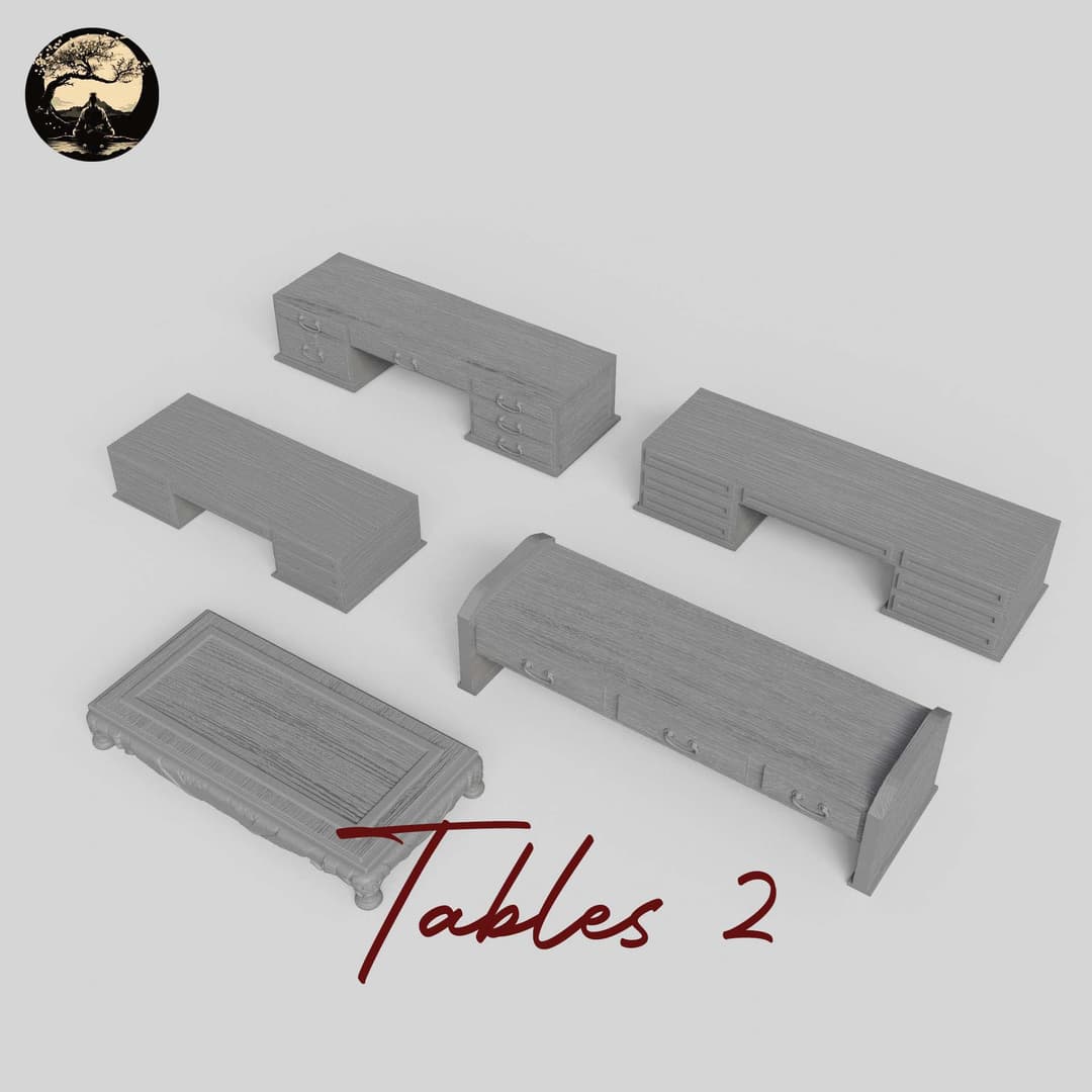 3D Printable Japanese Tables 2 3D Printable Terrain 6 Silent Ronin Studios