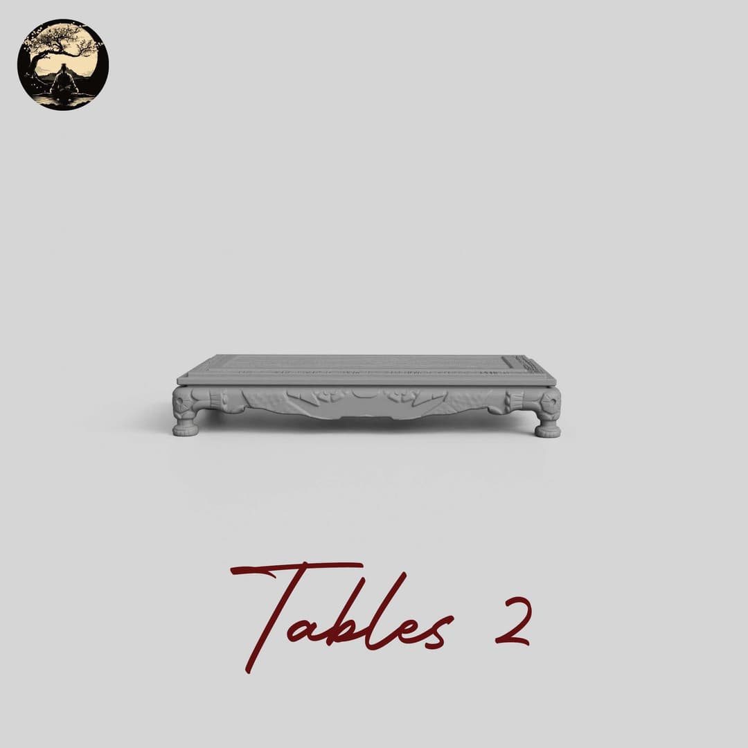 3D Printable Japanese Tables 2 3D Printable Terrain 7 Silent Ronin Studios