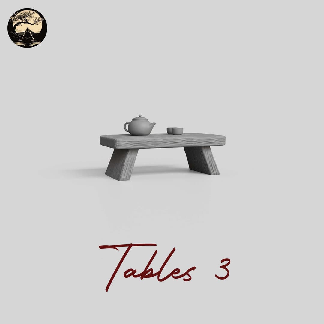 3D Printable Japanese Tables 3 3D Printable Terrain 1 Silent Ronin Studios