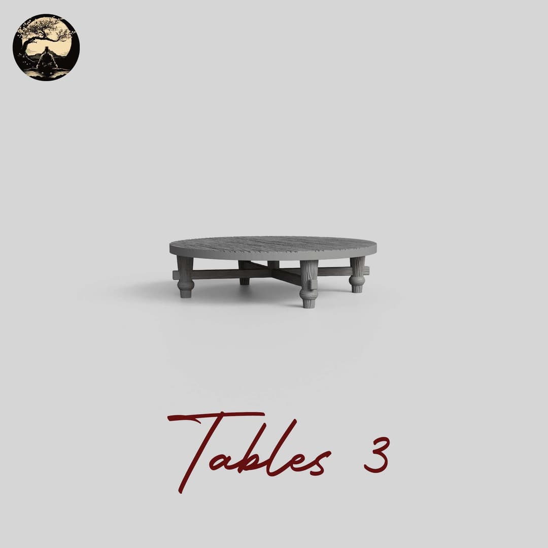 3D Printable Japanese Tables 3 3D Printable Terrain 2 Silent Ronin Studios