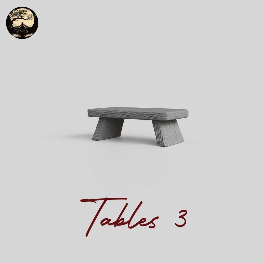 3D Printable Japanese Tables 3 3D Printable Terrain 8 Silent Ronin Studios