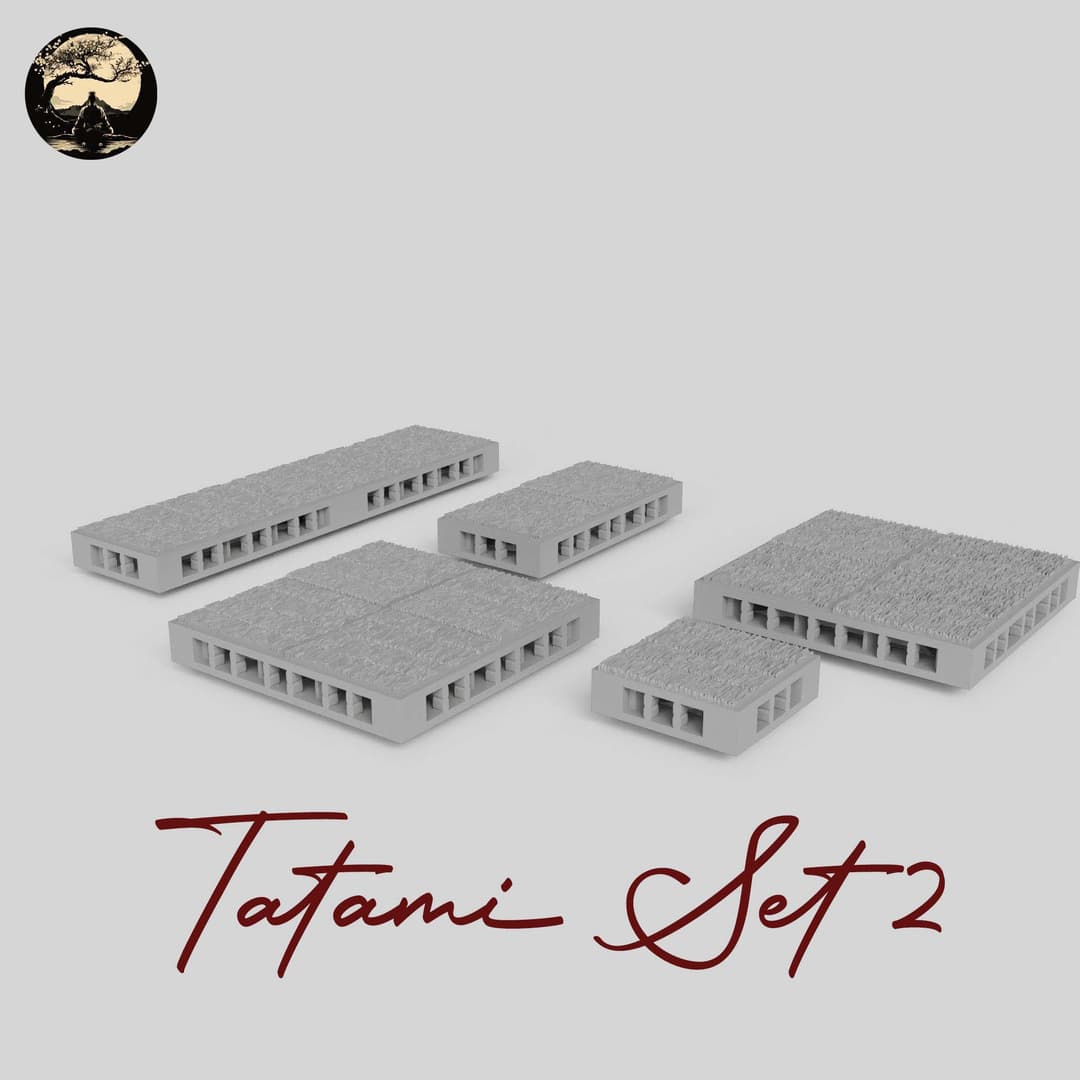 3D Printable Japanese Tatami Set 2 3D Printable Terrain 0 Silent Ronin Studios