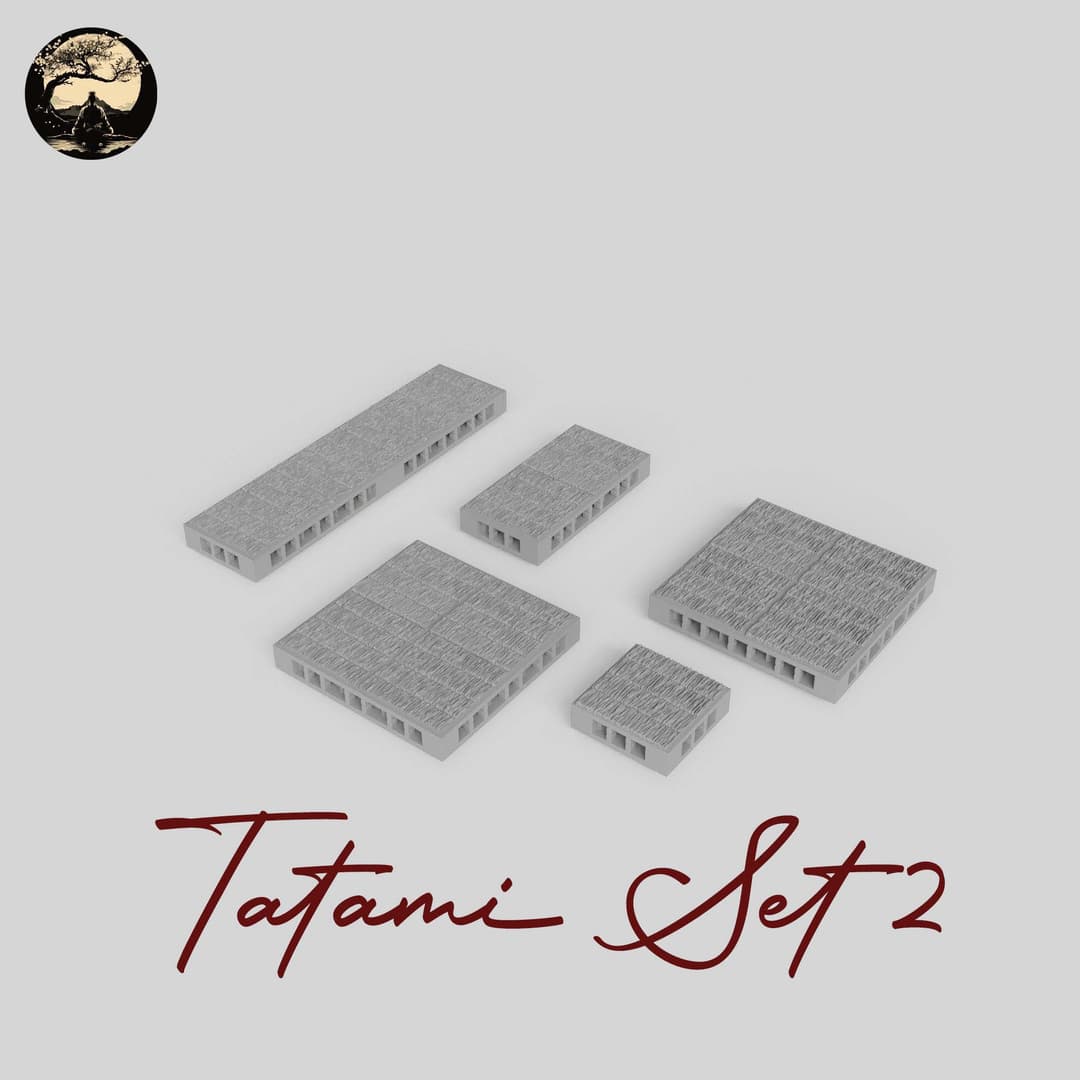 3D Printable Japanese Tatami Set 2 3D Printable Terrain 1 Silent Ronin Studios