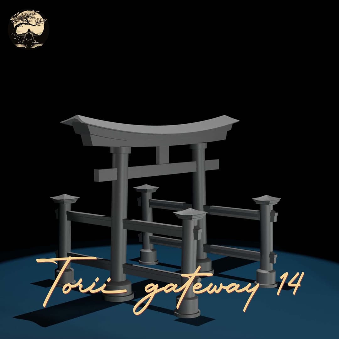 3D Printable Japanese Torii 14 3D Printable Terrain 1 Silent Ronin Studios