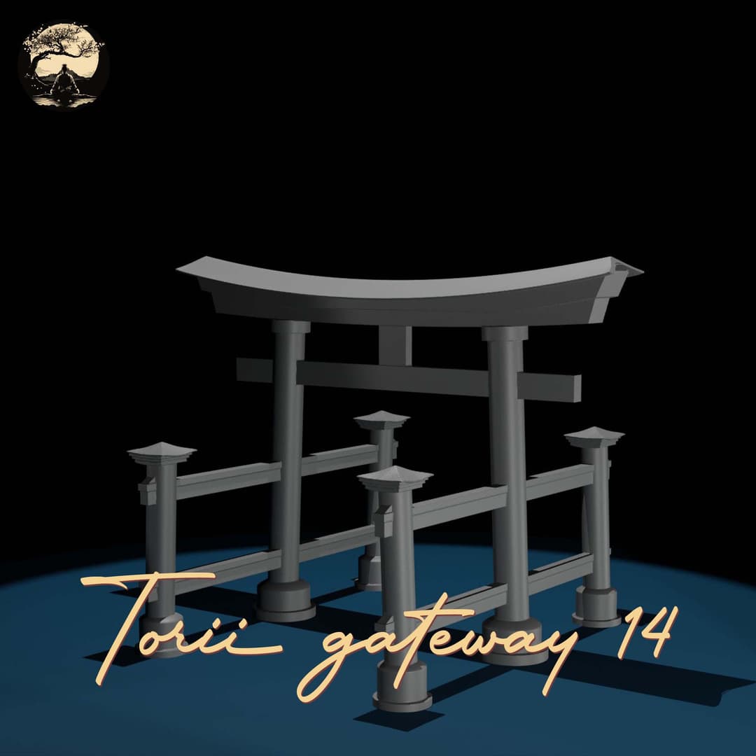 3D Printable Japanese Torii 14 3D Printable Terrain 2 Silent Ronin Studios