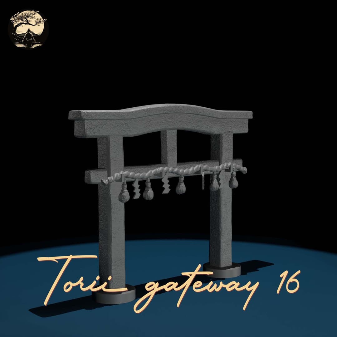 3D Printable Japanese Torii 16 3D Printable Terrain 2 Silent Ronin Studios