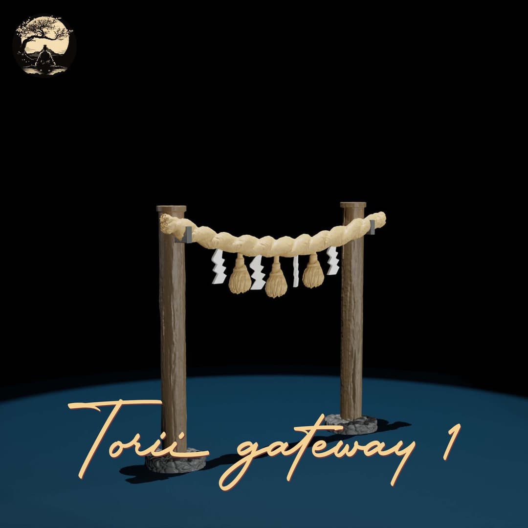 3D Printable Japanese Torii 1 3D Printable Terrain 0 Silent Ronin Studios