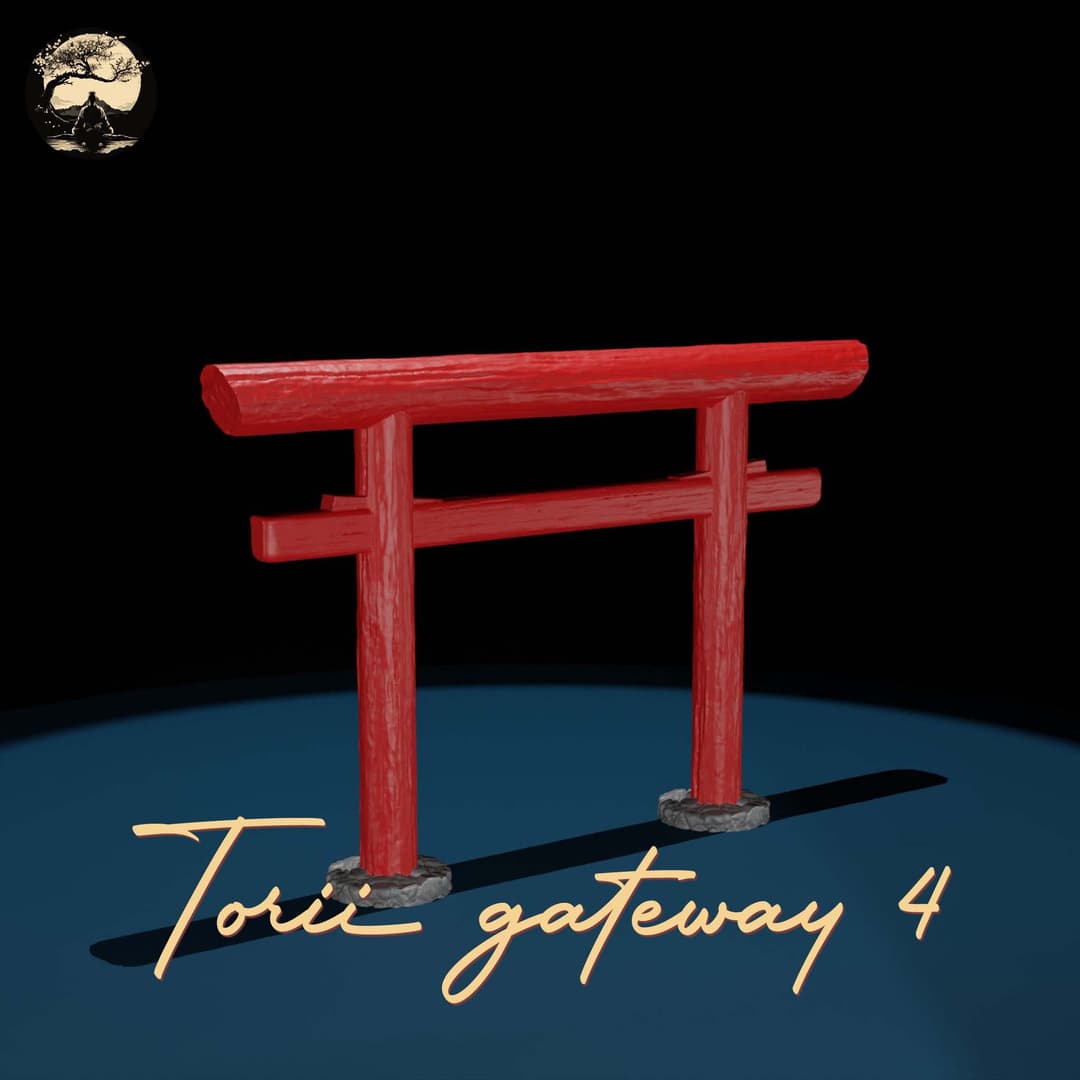 3D Printable Japanese Torii 4 3D Printable Terrain 0 Silent Ronin Studios