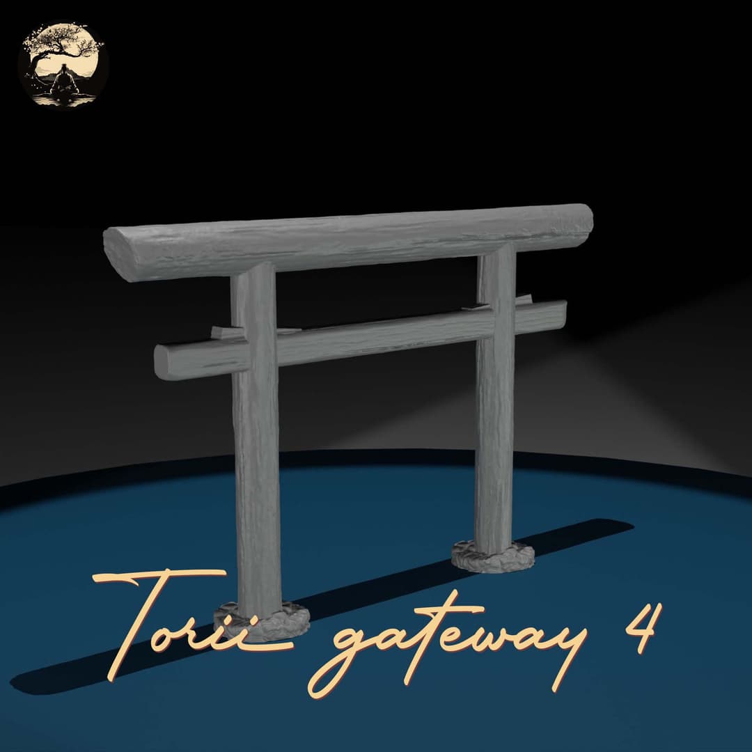 3D Printable Japanese Torii 4 3D Printable Terrain 1 Silent Ronin Studios