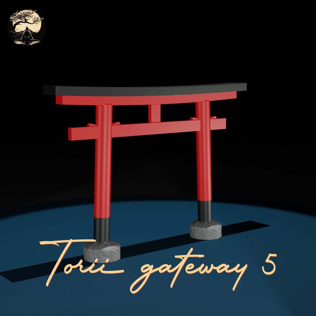 3D Printable Japanese Torii 5 3D Printable Terrain 0 Silent Ronin Studios